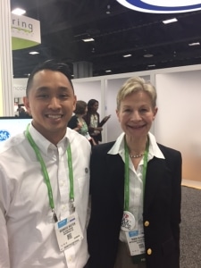 Our VP of Publications, Robin Rothrock with QuangVu Nguyen from Cell Culture